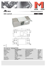 Lade das Bild in den Galerie-Viewer, Keli UDA eichfähige Single-Point-Wägezelle aus Aluminium, 150kg bis 750kg