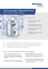 Lade das Bild in den Galerie-Viewer, PR6221 Minebea Intec Wägezelle für Fahrzeugwaage